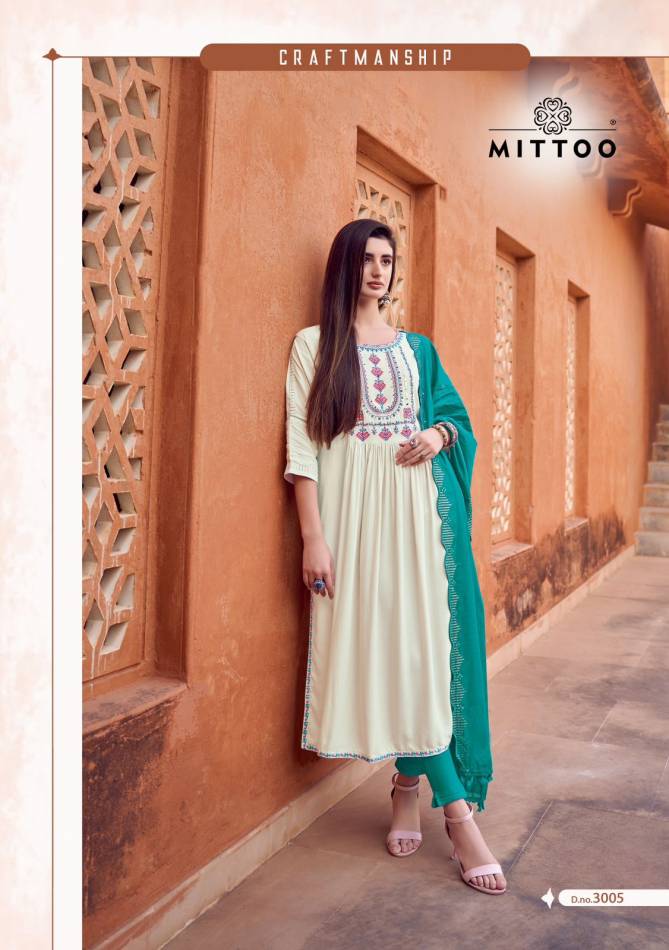 Pavitra By Mittoo Embroidery Kurti With Bottom Dupatta Wholesale Price In Surat

